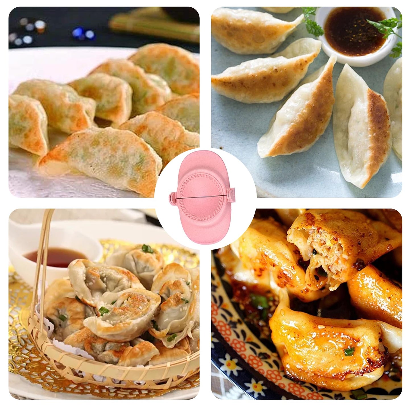 Dumpling Maker, Empanada Maker Press Tortilla Folder Ravioli Maker, Mold Stuffed Cookies Pie Ravioli Multifunctional 3 Sizes(4.1"/3.1"/2.7")