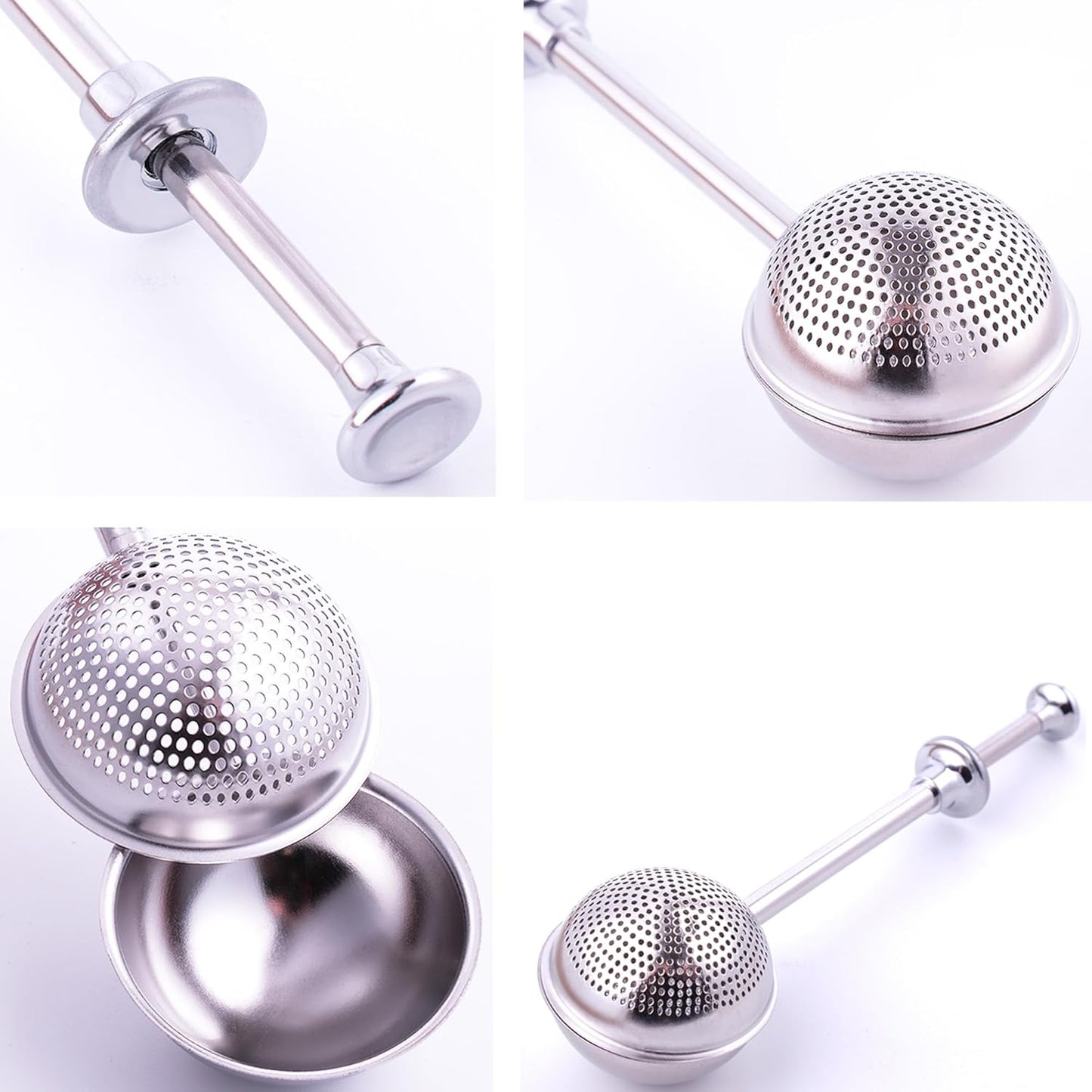 Sugar Shaker and Flour Sifter, 304 Stainless Steel Powdered Sugar Duster for Baking, Small Tray Included