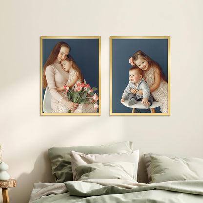 Giftgarden 12x16 Picture Frame Gold, Fit 30x40cm Diamond Painting Art, 16x12 Thin Poster Photo Frame for Wall Display, Single