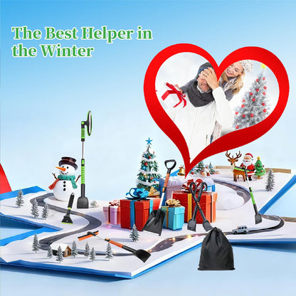 25.8'' Larger Ice Scrapers for Car Windshield | Dang Near Indestructible Ice from Scrape Frost and Ice |3-in-1 Emergency Snow Shovel | Detachable Remover with Foam Grip for Small Cars, Trucks, SUVs