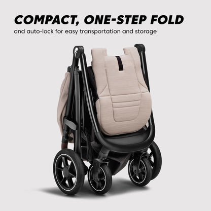 Baby Jogger® City Mini Air Lightweight Stroller, Compact Baby Stroller with All-Terrain Wheel Suspension Adjustable Seat with Calf Support Compact Fold, Frosted Ivory
