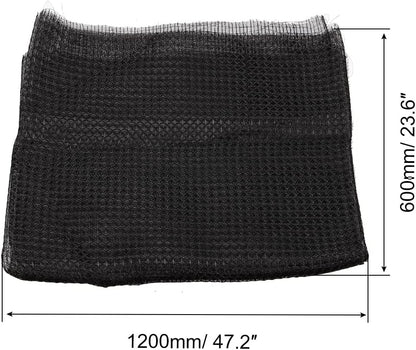 PATIKIL 47.2" x 23.6" Air Conditioner Filter Material, 2 Pack Plastic Dustproof Mesh Screen Replacement, Black
