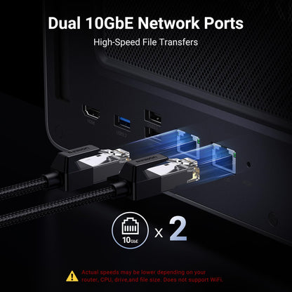 UGREEN NAS DXP8800 Plus 8-Bay Desktop NASync, Intel i5 1235u 10-Core CPU, 8GB DDR5 RAM, Bulit-in 128G SSD for System, 2*10GbE, 2*M.2 NVMe Slots, 8K HDMI, 2X TBT4, Network Attached Storage (Diskless)