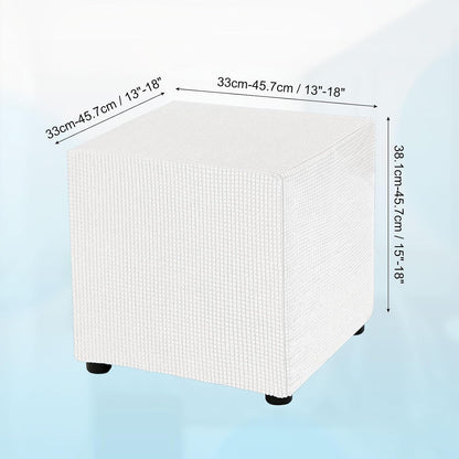 18x18x18inch uxcell Square Ottoman Cover Stretch Polyester Washable Ottoman Slipcovers Elastic Foot Stool Foot Rest