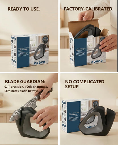 Professional Precision Knife Sharpener - Adaptive Tech Ends Angle Guesswork, Delivers a Pro Edge in Seconds, Safely Protects Blades, All Blades Compatible, Installation-Free, Durable & Effortless Care