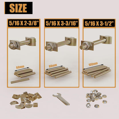 Countertop Connector, Table Top Fasteners, Miter Draw Bolt Joint Connector Pack for Butcher Block & Furniture (10PCS)