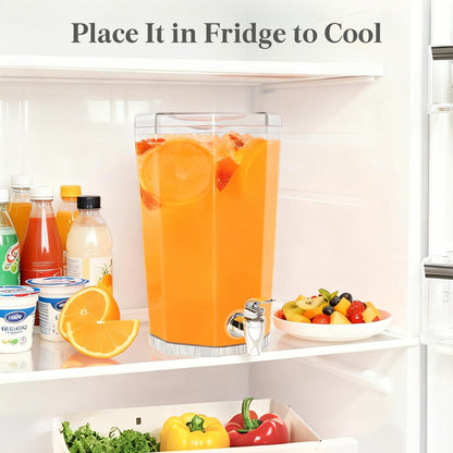 Lifewit 1 Gallon Drinks Dispense for Partiesr, Small Beer Dispenser, Plastic Beverage Pitcher for Cocktail, Soda, Tea, Juice Container for Lenmonade Stand, Mimosa Bar Supplies, 27 x 16 cm/10x6"
