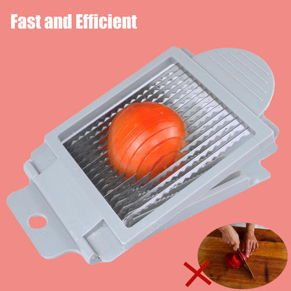 Stainless Steel Tomato Slicer, 15 Blades Tomato Cutter, Efficient & Multifunctional Kitchen Tool for Fruit, Vegetable - Easy Clean & Quick Salad Maker
