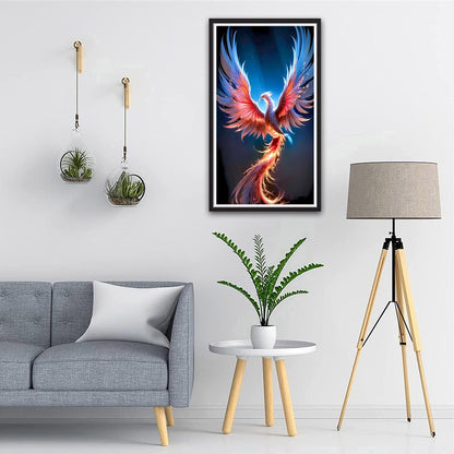 ZHUMUTO Large 5D Diamond Art Painting Kits for Adults,15.7x27.5inch Phoenix A DIY Full Round Drill Diamond Dots Large Size,Big Gem Art and Crafts for Home Wall Decor Gifts