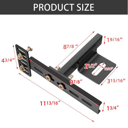 Ogonbrick Headboard Brackets Adjustable，Adjustable Headboard Bracket for Bed Frame Headboard Wall Mounting Brackets with Footboard Extension Kit Fit Matte Black
