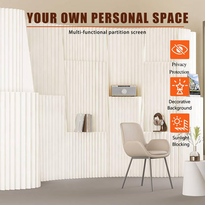 Paper Room Divider Temporary Wall Foldable Wall Divider Retractable Room Dividers and Folding Privacy Screens for Home/Office/Clothing Store/Enterprise/Studio