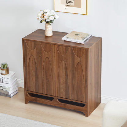 Bifins Sideboard Buffet Cabinet with Storage Set of 3, 94.5” Mid Century Modern Storage Cabinet with Adjustable Shelf and 6 Doors for Dining Room, Living Room,Entry
