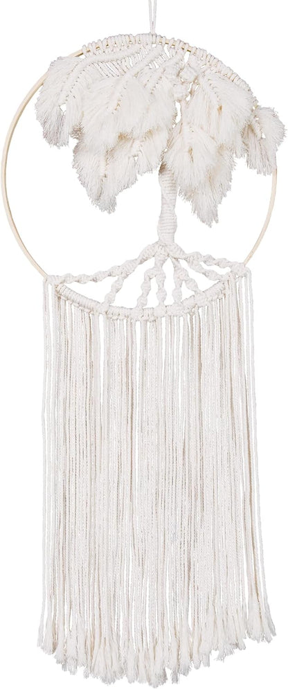 Solid Oak Macrame Wall Hanging Tree Decor