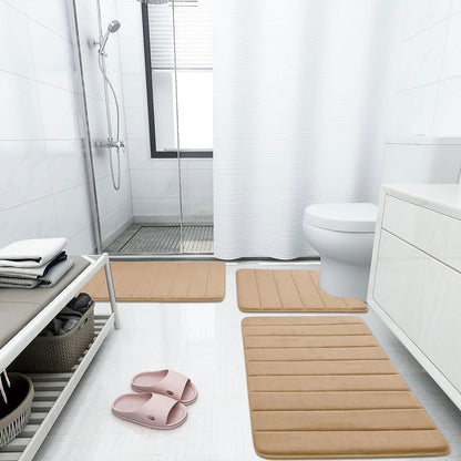 Buganda Memory Foam Bath Mat Rug, 59" x 17", Ultra Soft Non-Slip Water Absorbent Machine Washable Bath Rug