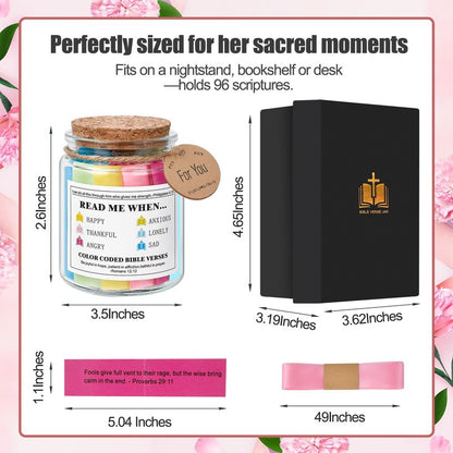 Mothers Day Mom Gifts for Mom Wife Grandma Daughter - Bible Verse Jar Graduation Gifts for Sister Friends Her Easter Basket Stuffers, Birthday Christmas Christian Presents for Women Religious Jar