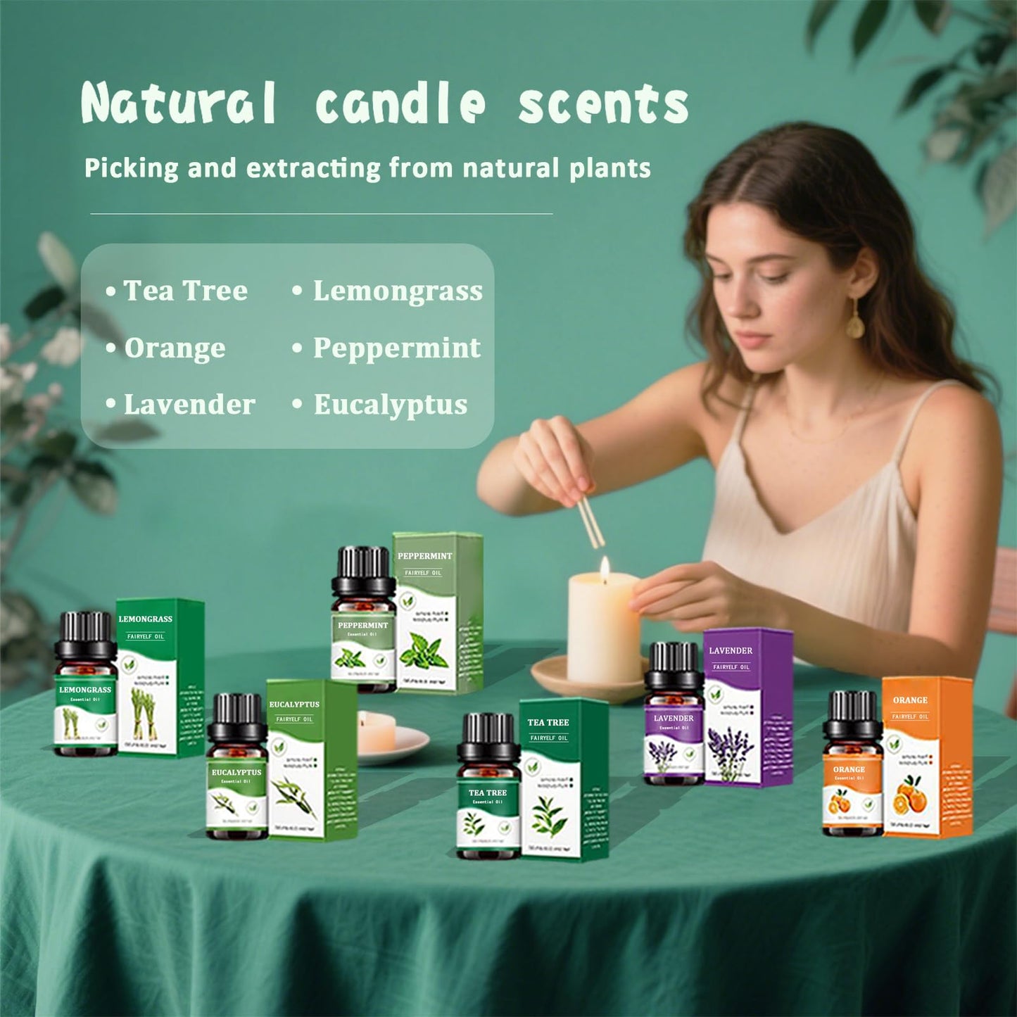 FAIRYELF Candle Making Kit for Adults with Soy Wax Wax Melter, Complete Candle Making Supplies, DIY Starter Scented Candle Wax Kit, Perfect as Home Decorations