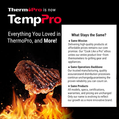 TempPro TP829 1000ft Wireless Meat Thermometer Digital for Grilling and Smoking, 4 Meat Probes Grill Thermometer for Outside Grill, BBQ Thermometer for Cooking Food Temperature (Previously ThermoPro)