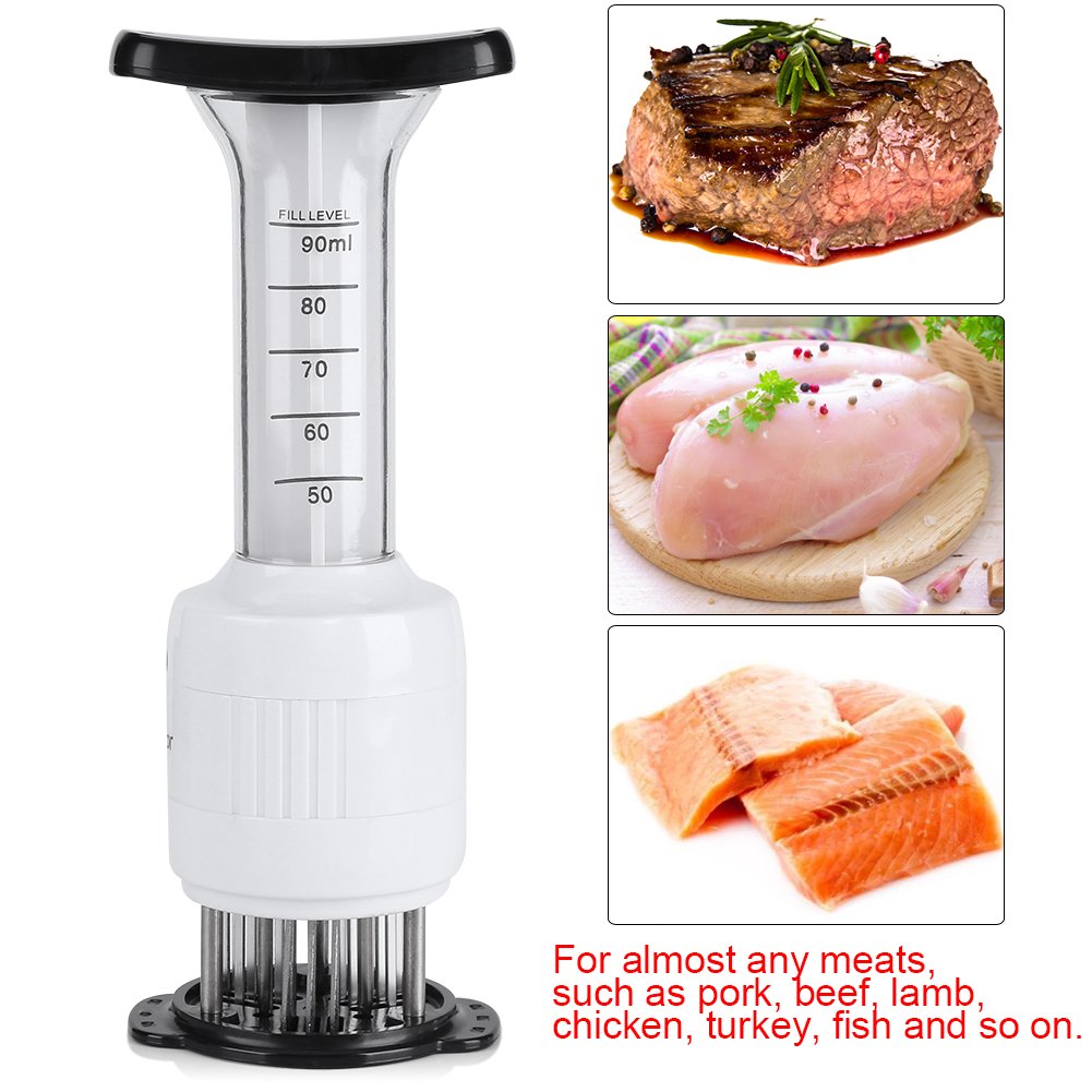 Meat Tenderizer Injector, Flavor Syringe for Steak, Needle Injector for Meat, Kitchen Tool for Marinade