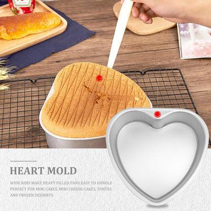 Zerodeko Heart Shape Cake Pan with Removable Bottom, Non-stick Baking Mould for Cheesecake