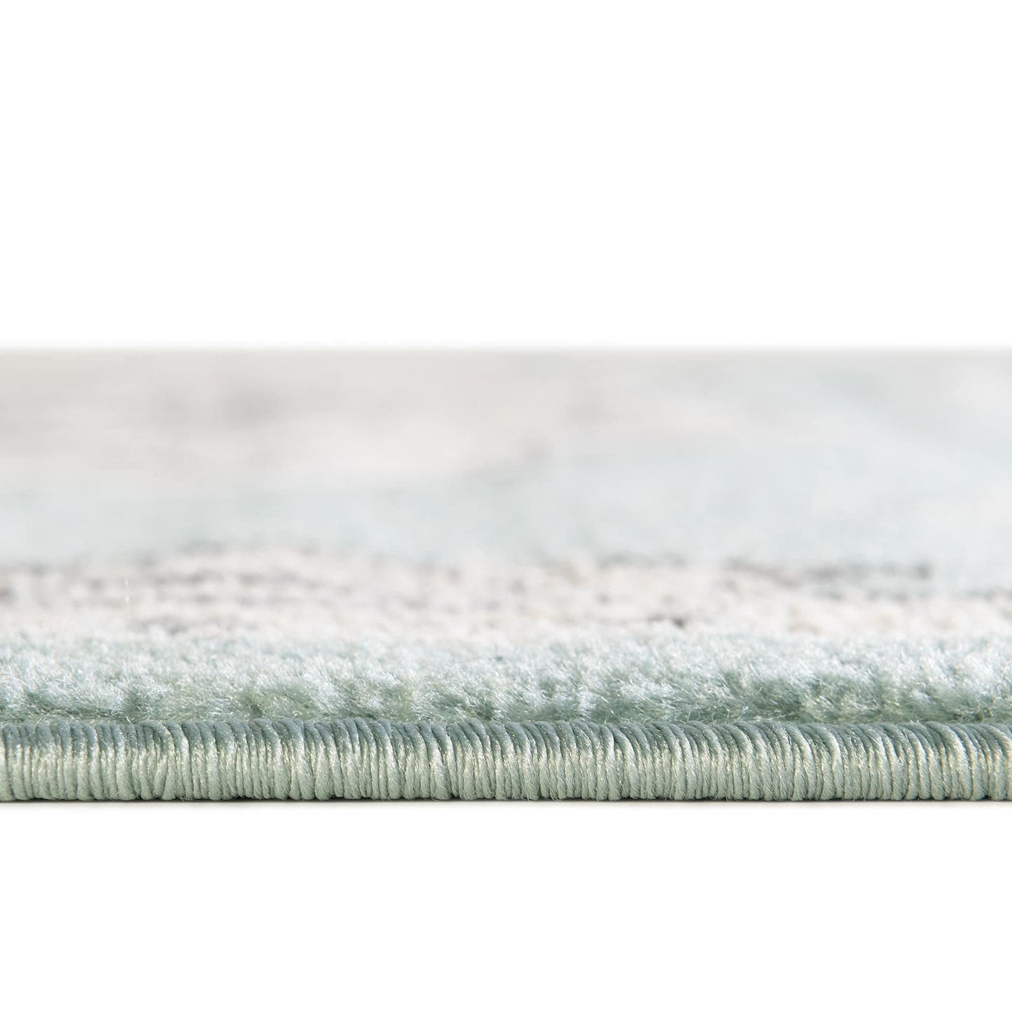 Unique Loom Parker Collection Area Rug - Kokulu (10' x 14' 1" Rectangle, Aqua/ Beige)