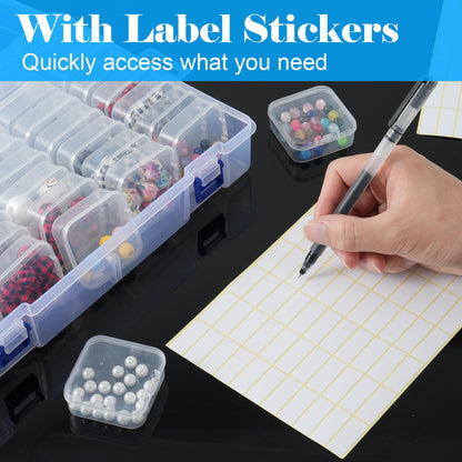 FDKYOEK 92 PCS Bead Organizer Box, Plastic Bead Storage Containers, Clear Beads Case Storage Organizer for Jewelry Making Small Craft Diamond Art Accessories