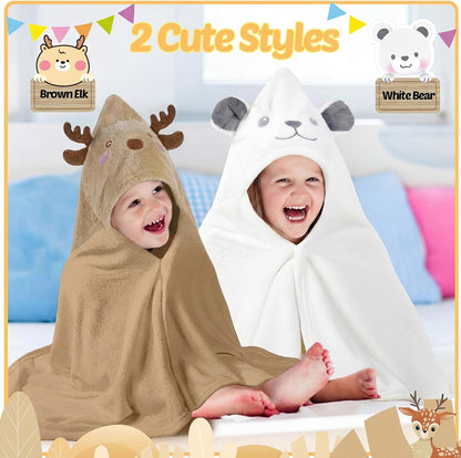 2 27.5 55'' 3-10 Preboun Pcs Kid Toddler Hooded Bath Towel x Winter Large Hooded Towel for Kids Yrs Wrap Bathrobe Boy