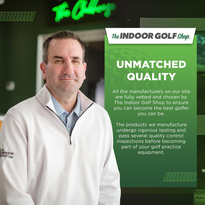 The Indoor Golf Shop - Hitting Net Cage 10' x 10' x 10' with Target Knotless Golf Net Cage for Indoor and Outdoor Practice - Arrives Ready to Assemble and Use