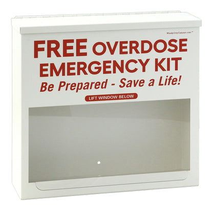 Windy City Cabinet | OD Emergency Kit Distribution Cabinet | High Visibility Cabinet for Emergency Supplies (OD Kit Not Included)