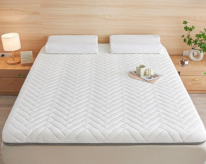 Comfortable Futon Mattress, Japanese Floor Mattress, Thick, Foldable, Roll, Mattress Cover, Tatami, Lounger, Guest Bed for Camping, Sofa or Car, 01, 180 x 200 cm