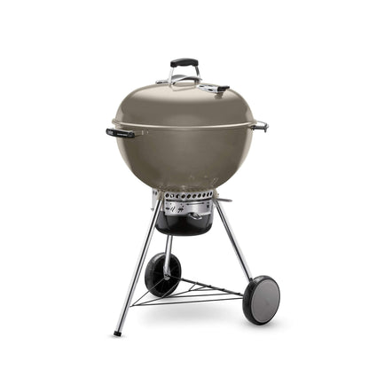 Weber Master-Touch Charcoal Grill, 22-Inch, Smoke – Premium Outdoor BBQ Grill with Tuck-Away Lid Holder & One‑Touch™ Cleaning System, Porcelain‑Enameled Kettle