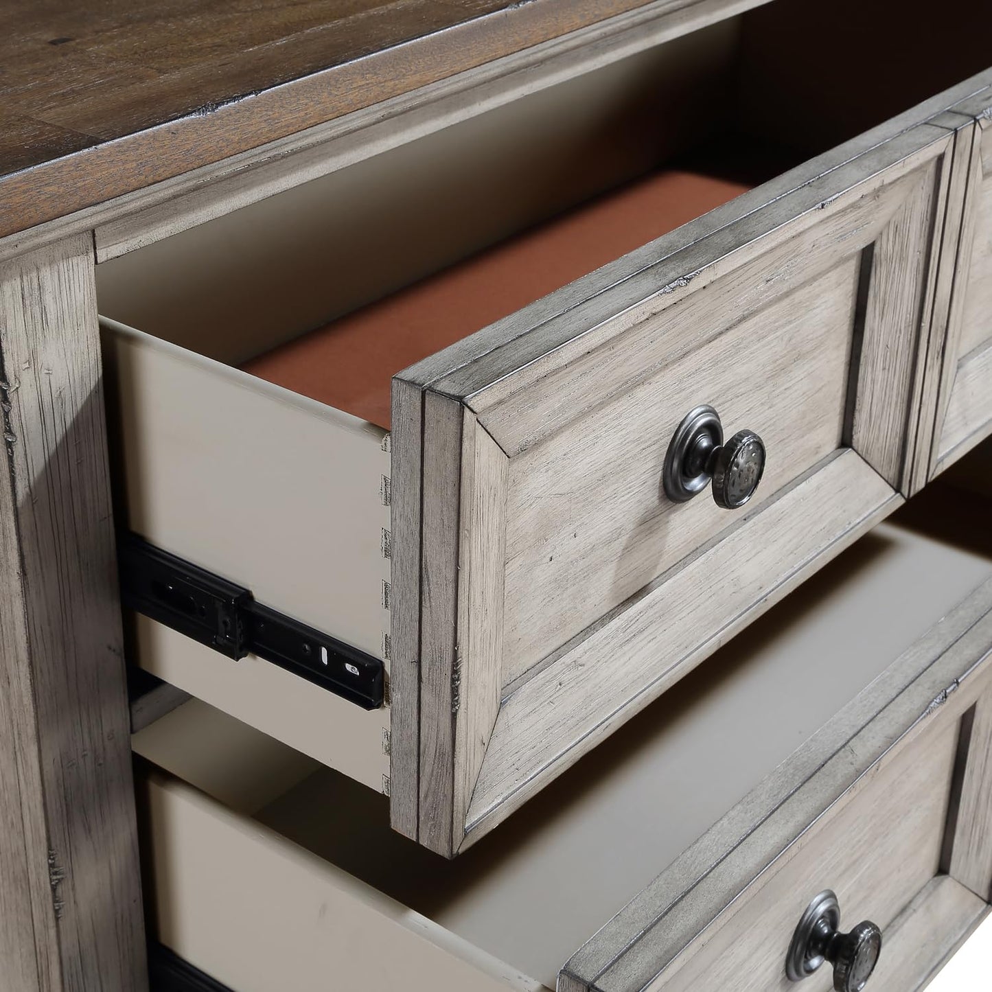 New Classic Furniture Mariana Wood 5-Drawer Chest, Vintage Creme