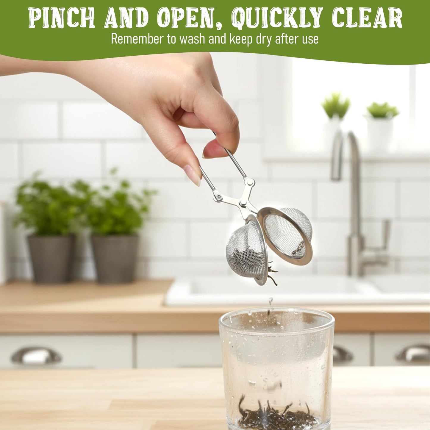 HANLANXUE 36 Pcs Loose Leaf Tea Infuser Stainless Steel Mesh Snap Tea Strainers Tea Infuser with Handle Fine Mesh Tea Ball Filter Tea Diffusers Steeper for Loose Leaf Tea, Seasonings