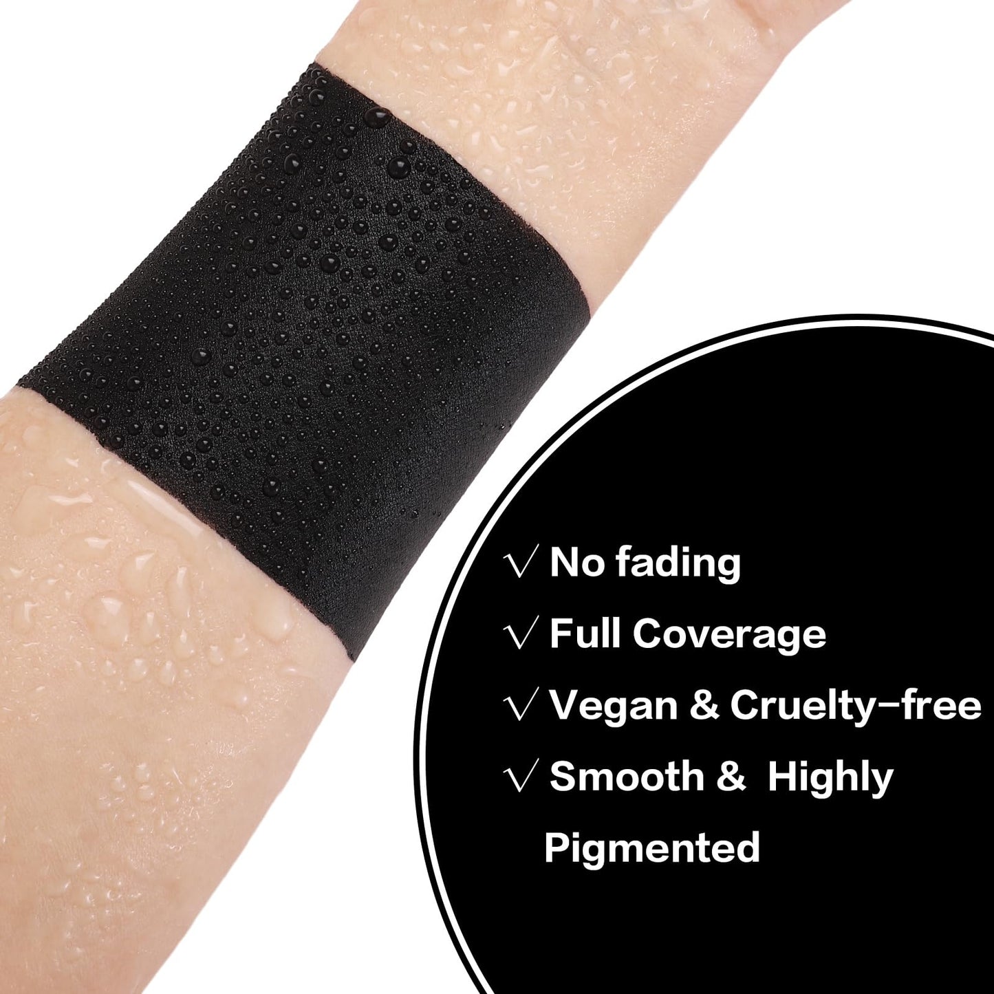 BADCOLOR 3PCS Black Face Body Paint Stick Set for Adults Children, Non-Toxic Hypoallergenic Eye Black Sticks for Halloween Baseball, Softball, Football, Lacrosse, Soccer, Hockey