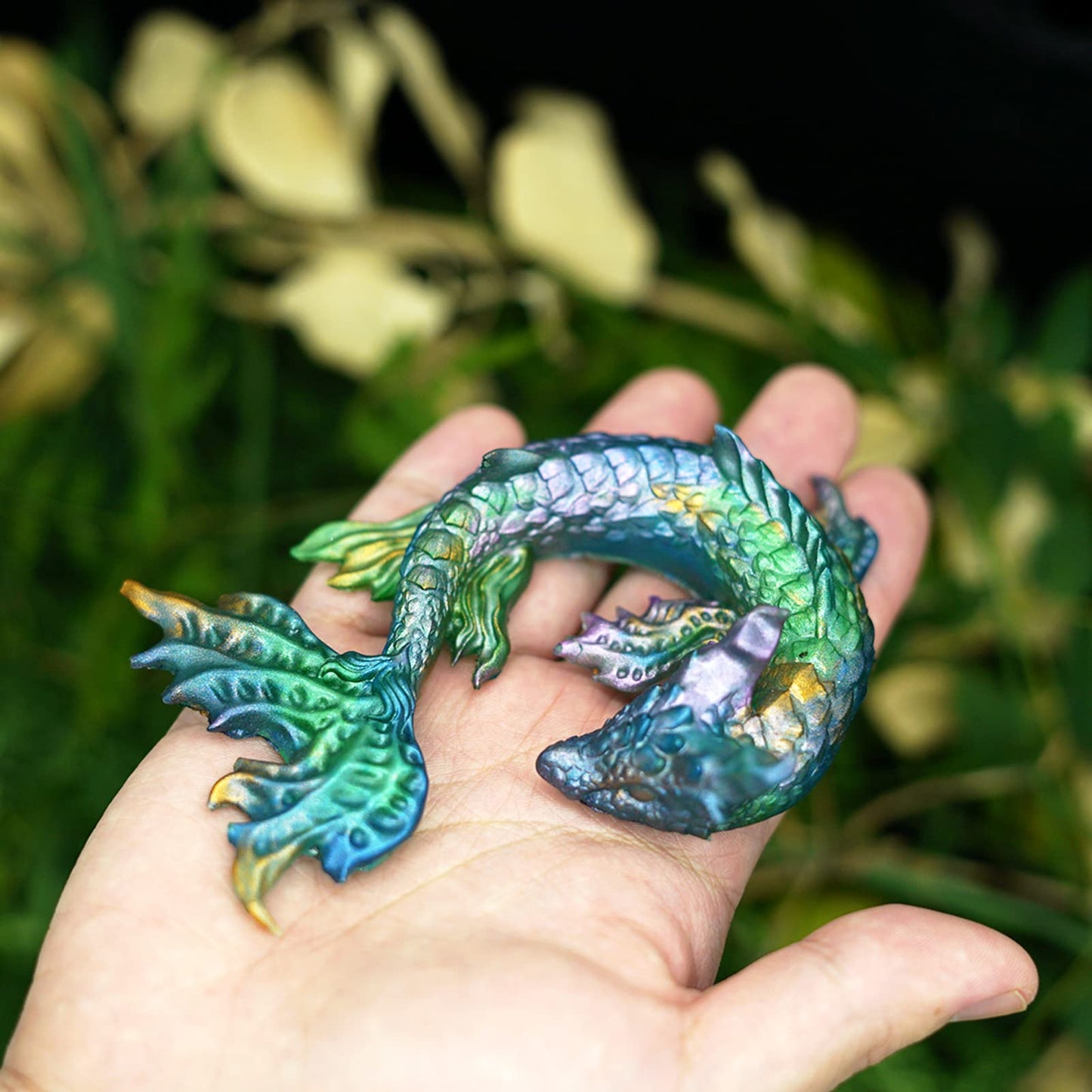KAKIWYHHH Water Dragon 3D Epoxy Resin Silicone Mold for Fondant Sugar Craft, Cake Topper Decorating, Polymer Clay, Plaster