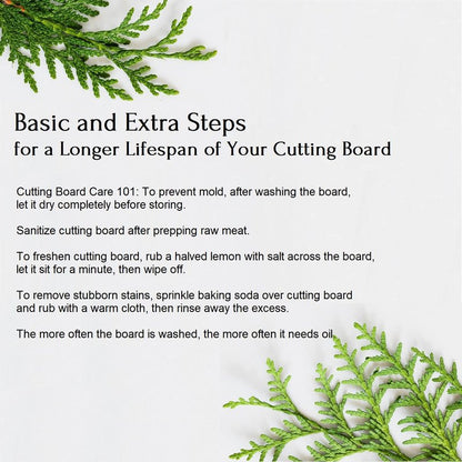 Hinoki Cypress Reversible Wood Cutting Board, 17.3" x 9.5" x1", Chopping Board, Butcher Board, Serving Board, Solid Single Piece, No Joint, No Glue | Holiday Gift
