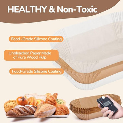 Loaf Pan Liners | 150 Pcs Non-Stick Parchment Paper for 9x5 Loaf Pans - Perfect for Baking Bread