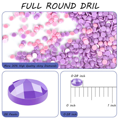SKRYUIE 5D 16x20 inch Diamond Art Kits for Adults Halloween Full Round Drill, Diamond Painting Kits for Adults Cat Crystal Cross Craft Stitch Art Wall Office Decoration 40x50 cm