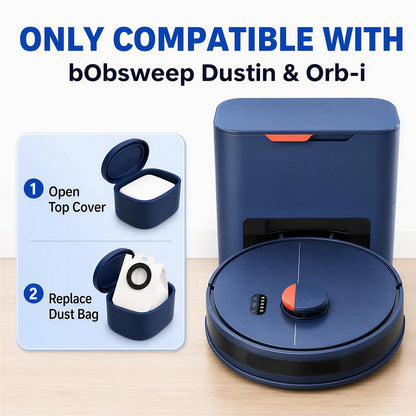 10 Pack 4.6 Liter Disposable Dust Bag Compatible with bObsweep Dustin & Orb-i Self-Emptying Robot Vacuum Replacement Parts Accessories, 10 Vacuum Bags