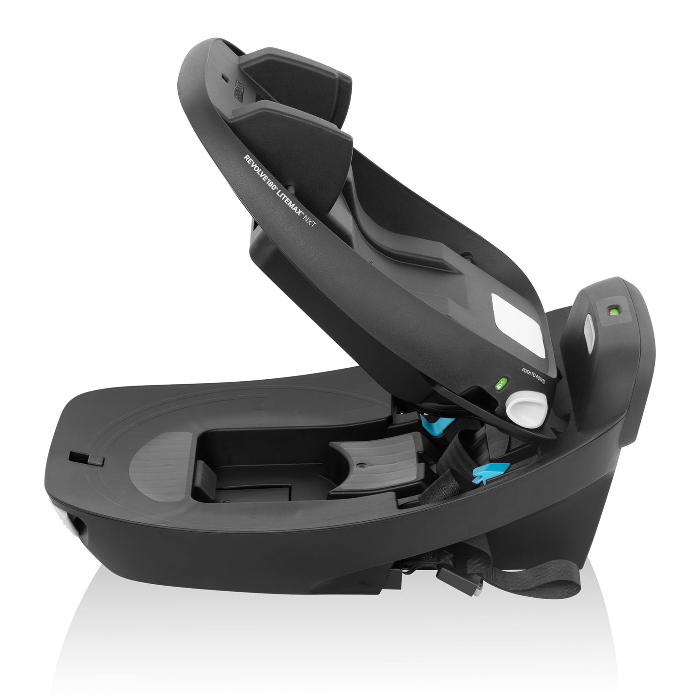 Evenflo Shyft Intuiti+ Travel System Featuring Revolve180 LiteMax NXT Preemie and Infant Car Seat with SensorySoothe and Green & Gentle (Agate Purple)