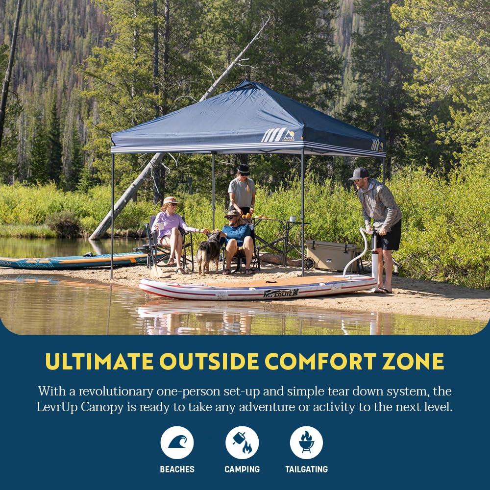 GCI Outdoor LevrUp Pop Up Canopy Tent, 8x8, Tan