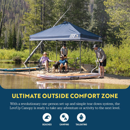 GCI Outdoor LevrUp Pop Up Canopy Tent, 8x8, Tan