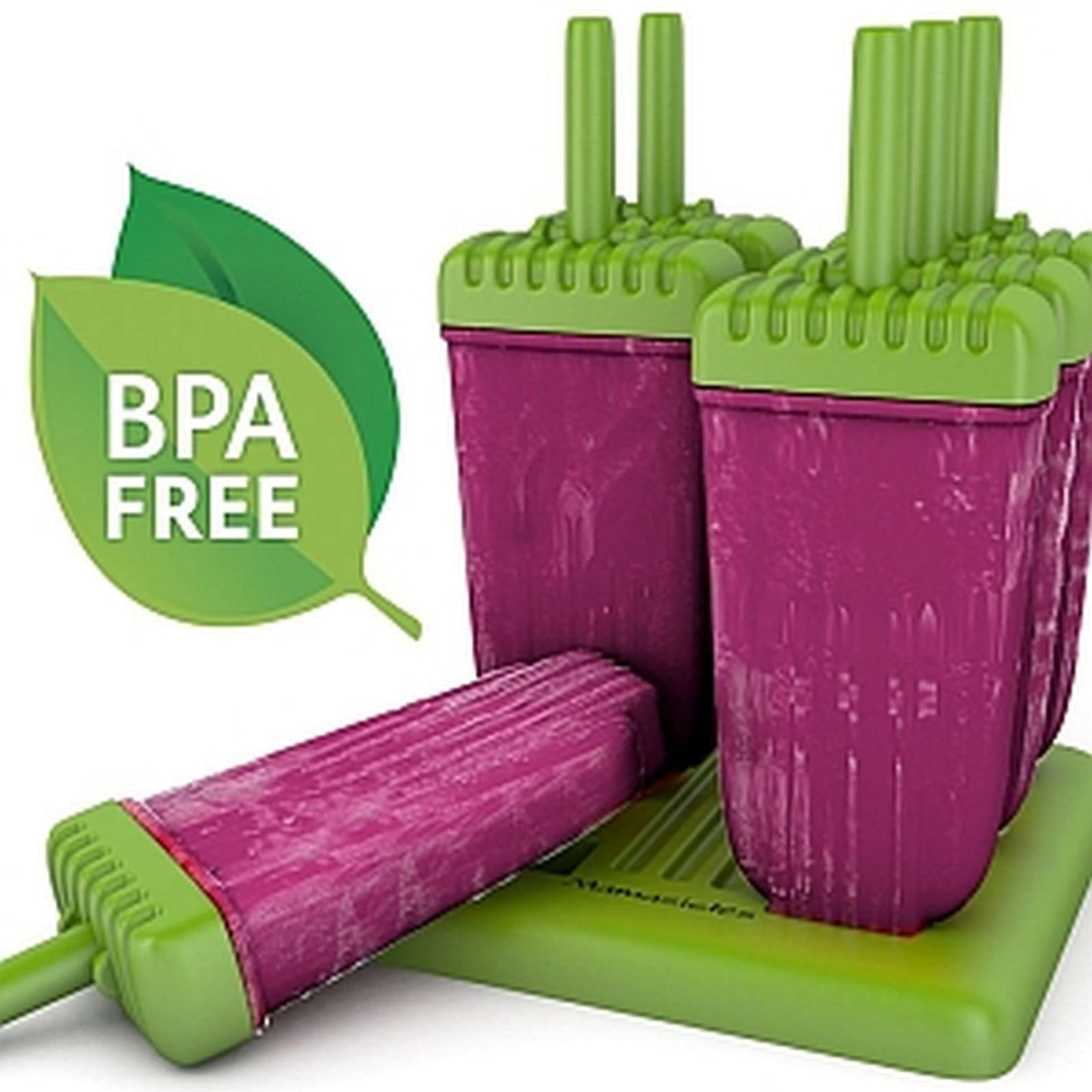 Mamasicles Popsicles Molds with Sticks for Summer Fun 6 Individual Pieces BPA Free Popsicle Holders for Kids Reusable Plastic Ice Pop Mold with Silicone Funnel and Cleaning Brush