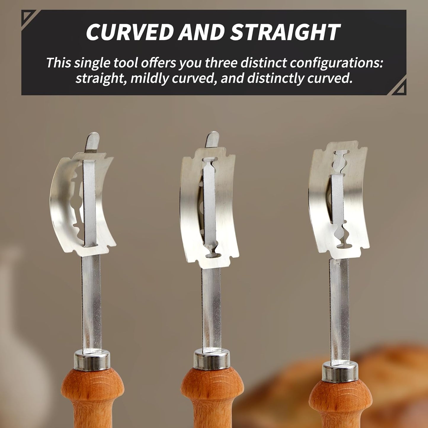 Skiennix Bread Lame - Sourdough Scoring Tool with 10 Razor Blades & Protective Cover | Essential Baking Supplies