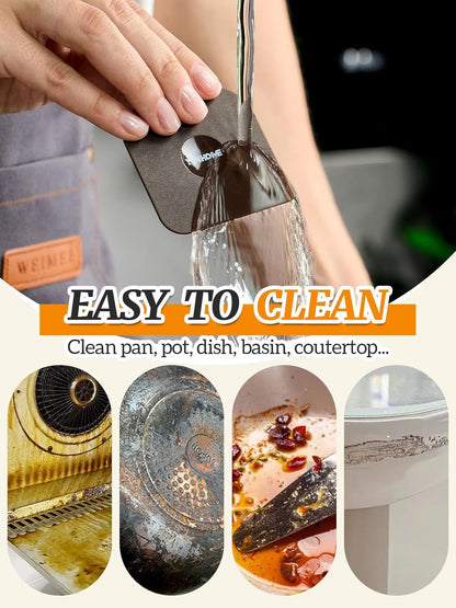 Chef Pan Scraper Set, 6 Pack Kitchen Dish Scraper Tool, Cast Iron Cleaner Scraper for Cleaning Grease and Pots.