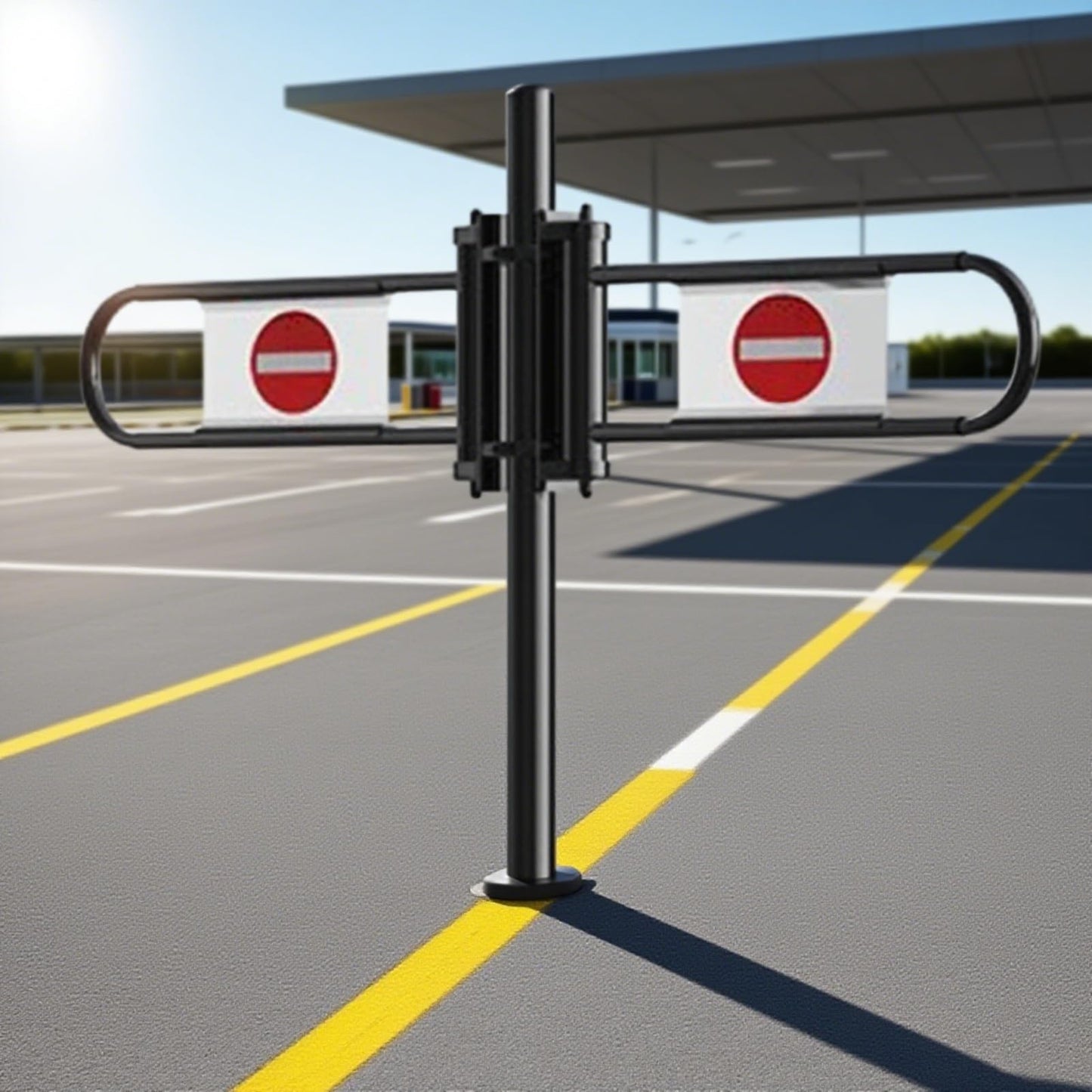 GFAZXDS Stainless Steel Supermarket Cashier Counter Safety Gate 1Way Pedestrian Access Door Automatic SpringLoaded Swing Gate for Library,Black-200X100CMX6.3CM