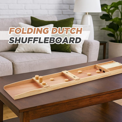 CroBlissful Folding Dutch Shuffleboard Wooden Dutch Shuffleboard with Accessories, 79" L x 16" w x 2" h