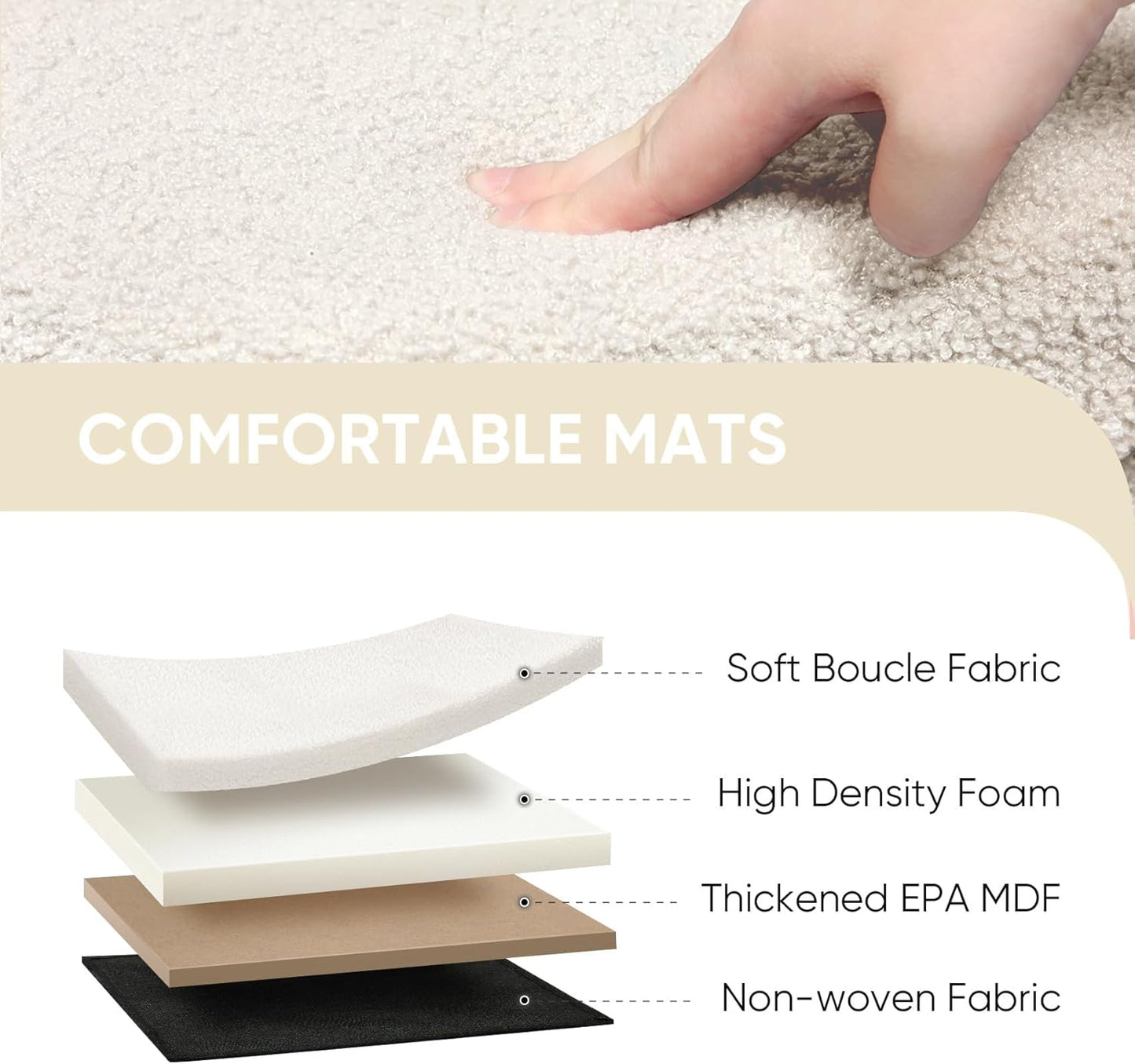 12.6"x12.6"x12.6" PINPLUS Storage Ottoman Cube Flower-Shaped Boucle Footrest Stool with Hidden Storage
