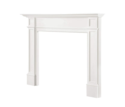 Pearl Mantels ARYB56540 Furniture for Your Fireplace, Premium Grade A MDF Mantel Surround, Crisp White Paint, Interior Opening 56" W x 42" H