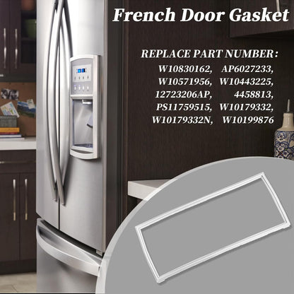 Refrigerator French Door Gasket Compatible with Whirlpool Kenmore Seal W10830162 W10443225 W10179332, Approx. 40.16" x