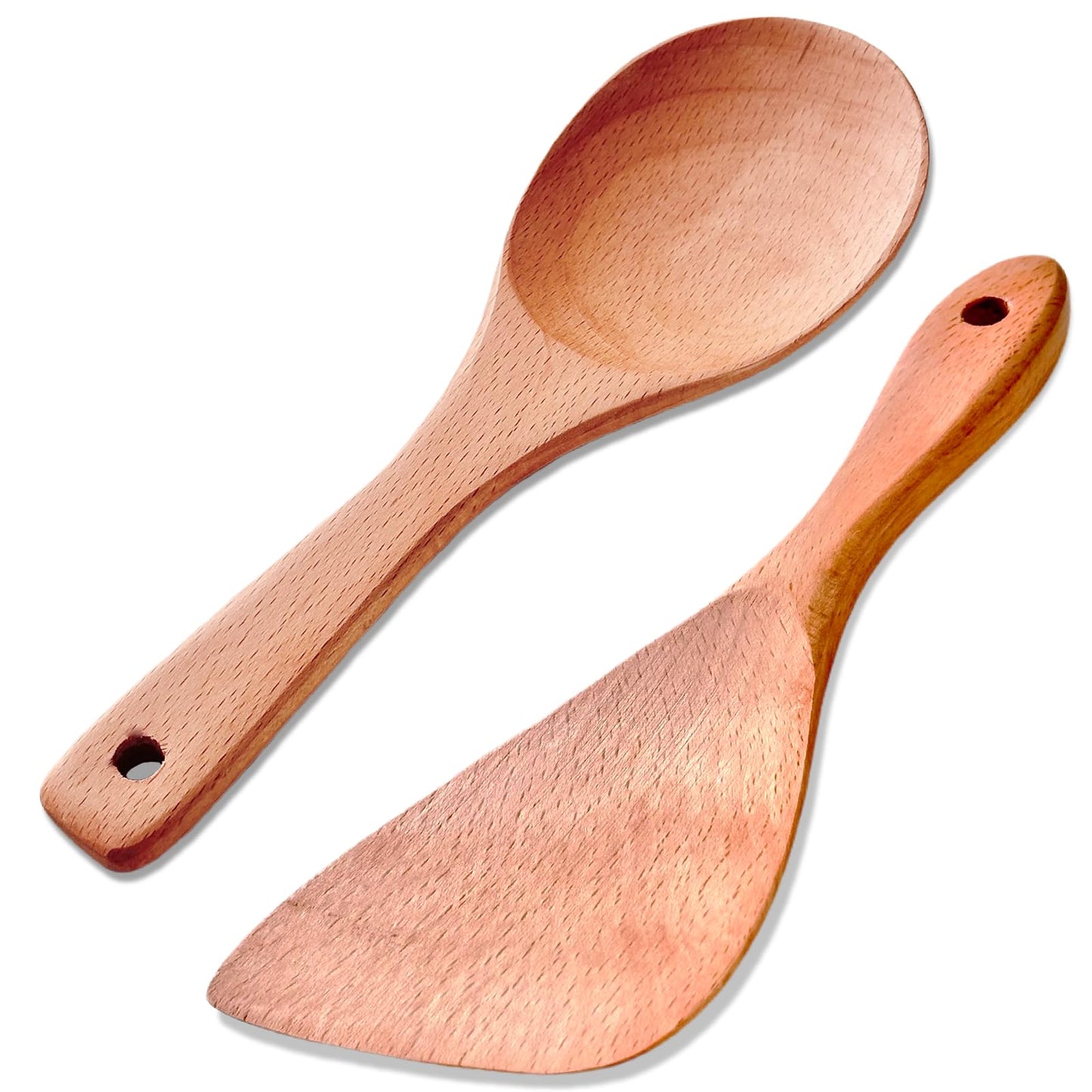 Wooden Rice Paddle Nonstick Rice Spoon Wooden Spatula for Cooking Sushi Rice Paddle for Rice Potato, 8.9" x 2.9"